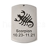 Non-Tarnish 304 Stainless Steel Pendants STAS-C098-01J-P-1