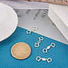  4Pcs 2 Style 925 Sterling Silver Spring Ring Clasps Sets STER-TA0001-05-6