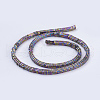Electroplate Non-magnetic Synthetic Hematite Beads Strands G-J381-4X1mm-A07-1
