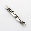 Tarnish Resistant Men's Jewelry Making 201 Stainless Steel Double Link Curb Chains CHS-A003D-1.4mm-1
