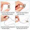 Beebeecraft 20Pcs 304 Stainless Steel Mini Spring Bead Clamps for Beading Jewelry Making STAS-BBC0004-58A-5