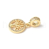 Brass Micro Pave Cubic Zirconia European Dangle Charms ZIRC-I071-22G-01-2
