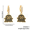 Fashionable Brass Cubic Zirconia Ghost Hoop Earrings PE5743-2-3