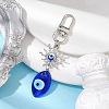 Evil Eye Lampwork Pendant Decorations HJEW-JM01997-05-2