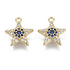 Brass Micro Pave Cubic Zirconia Charms KK-S348-533-NF-1