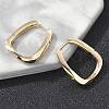 Rectangle Brass Hoop Earrings EJEW-D320-24G-3