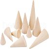 Fingerinspire 10Pcs 5 Style Wooden Ring Displays RDIS-FG0001-18-1