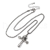 Tibetan Style Zinc Alloy Viking Pendant Necklaces NJEW-Z062-01AS-01-4