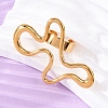 304 Stainless Steel Adjustable Open Cuff Rings for Women RJEW-A064-01G-3