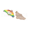 Rainbow Color Pride Alloy Enamel Pendants ENAM-K067-17-6