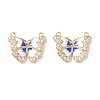 Rack Plating Brass Micro Pave Cubic Zirconia Charms ZIRC-C038-01G-1