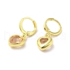 Real 18K Gold Plated Brass Dangle Leverback Earrings EJEW-L268-006G-07-2