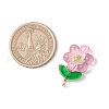 Luminous Transparent Resin Flower Pendants PALLOY-JF03759-02-2