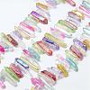 Electroplate Natural Quartz Crystal Beads Strands G-F462-03-1