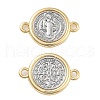 Rack Plating Religion Brass Connector Charms X-KK-B097-02G-1