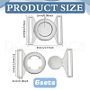 BENECREAT 6Sets Zinc Alloy Side Release Buckles FIND-BC0013-98B-2