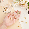 Beebeecraft 40Pcs 2 Styles Brass Rack Plating Clip-on Earrings Findings FIND-BBC0015-83-3