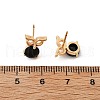 Owl Brass Micro Pave Cubic Zirconia Stud Earrings for Women EJEW-G428-10G-02-5