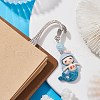 Mermaid Resin Pendant Bookmarks AJEW-JK00269-01-2