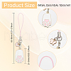 12Pcs 6 Style Alloy Enamel Mobile Straps HJEW-GL00015-2
