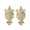 Brass Micro Pave Cubic Zirconia Chandelier Component Links ZIRC-G157-34G-1