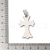 Non-Tarnish 201 Stainless Steel Cross Stamping Blank Tag Pendants STAS-S030-04-2