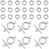 SUNNYCLUE 40Pcs 304 Stainless Steel Ring Toggle Clasps STAS-SC0007-36-1