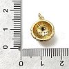 Brass Micro Pave Cubic Zirconia Charms KK-C090-11G-3