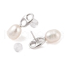 Anti-Tarnish Sterling Silver Stud Earrings EJEW-C087-11C-P-2