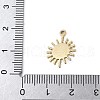 304 Stainless Steel with Natural White Shell Pendants STAS-G353-03G-09-3