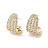 Rack Plating Brass Micro Pave Cubic Zirconia Stud Earring EJEW-C081-20G-1