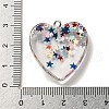 Independence Day Transparent Resin Pendants RESI-U007-01B-3