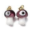 Handmade Lampwork Pendants LAMP-S069-06G-02-1