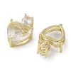 Real 18K Gold Plated Rack Plating Brass Micro Pave Cubic Zirconia Pendants KK-R161-04G-03-2