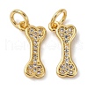 Brass Micro Pave Cubic Zirconia Pendants KK-P308-59G-1