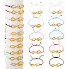 10Pcs 10 Color Alloy Infinity with Hope Link Bracelets Set for Men Women BJEW-TAC0008-01-1
