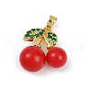 Brass Micro Pave Cubic Zirconia Pendants KK-R226-02G-2