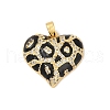 Brass Micro Pave Cubic Zirconia Pendants KK-R221-01G-01-1
