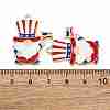 Independence Day Alloy Enamel Pendants ENAM-V002-02B-G-3