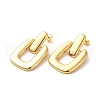 Real 18K Gold Plated Brass Dangle Stud Earrings EJEW-G382-21B-G-1