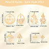 SUNNYCLUE 16Pcs 8 Style 201 & 304 Stainless Steel Pendants STAS-SC0004-21-2