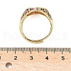 Brass Micro Pave Cubic Zirconia Cuff Rings for Women RJEW-A069-13G-01-5
