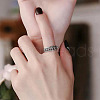 925 Sterling Silver Round Beaded Adjustable Finger Rings FS-WG9B90D-01-2