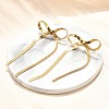 Bowknot 304 Stainless Steel Stud Earrings for Women EJEW-D104-04G-4