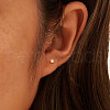 Mother's Day Jewellery Round Natural Pearl Stud Earrings EJEW-G411-03A-G-2
