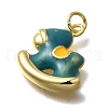 Brass Enamel Pendants KK-Z093-21G-2