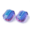 Two Tone Transparent Spray Painted Acrylic Bead X-ACRP-T005-28-2