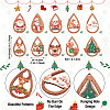 20Pcs 10 Styles Christmas Theme Wood Big Pendants WOOD-TA0001-92-3