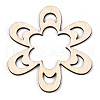 Unfinished Natural Poplar Wood Big Pendants WOOD-TAC0012-10-2