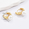 Brass Imitaion Pearl Hoop Earring for Women WU8886-5